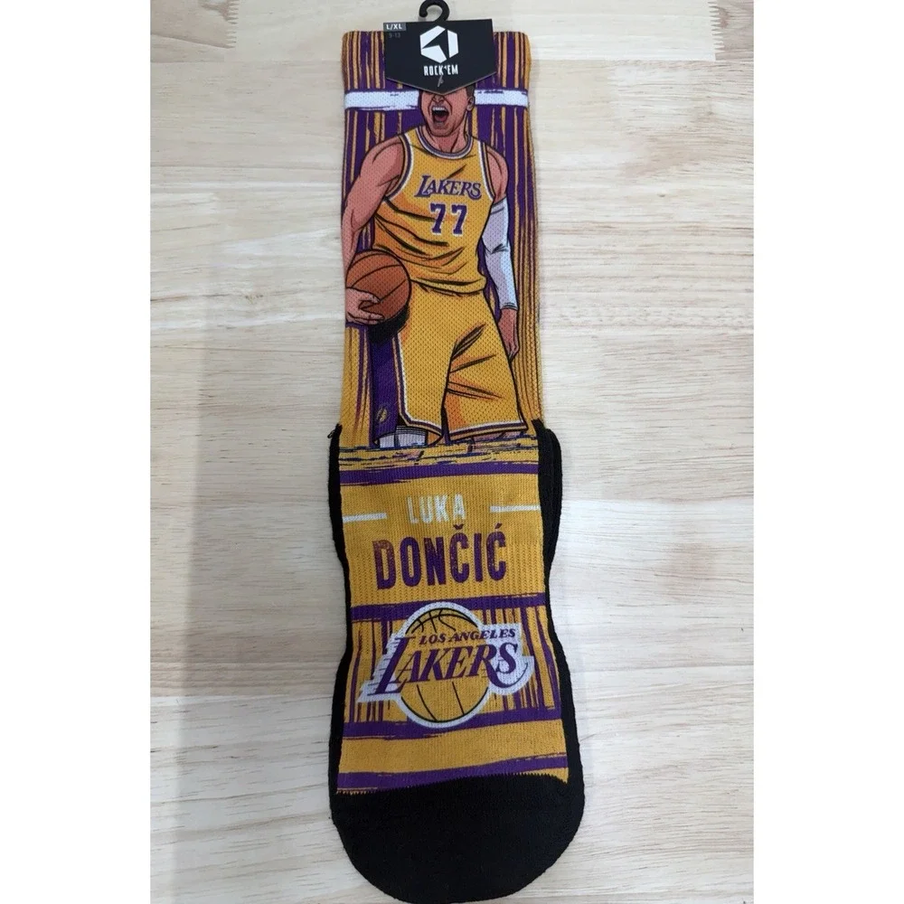Luka Doncic Los Angeles Lakers Rock Em Socks NBA - Men's L/XL (9-13) - New